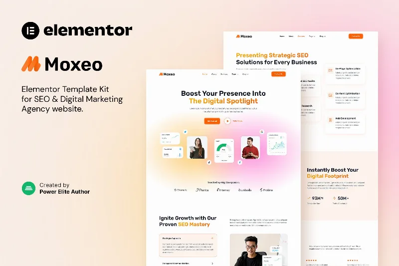 Moxeo – SEO & Digital Marketing Agency Elementor Template
