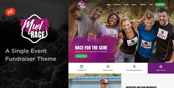 MudRace – A Single Event Fundraiser Theme