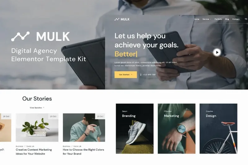 Mulk – Digital Agency Elementor Template