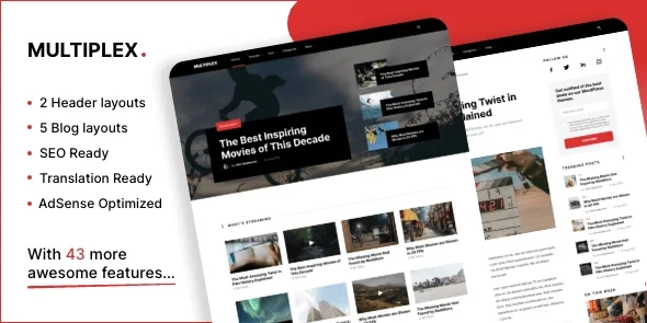 Multiplex – Premium WordPress Theme for Multi-Niches