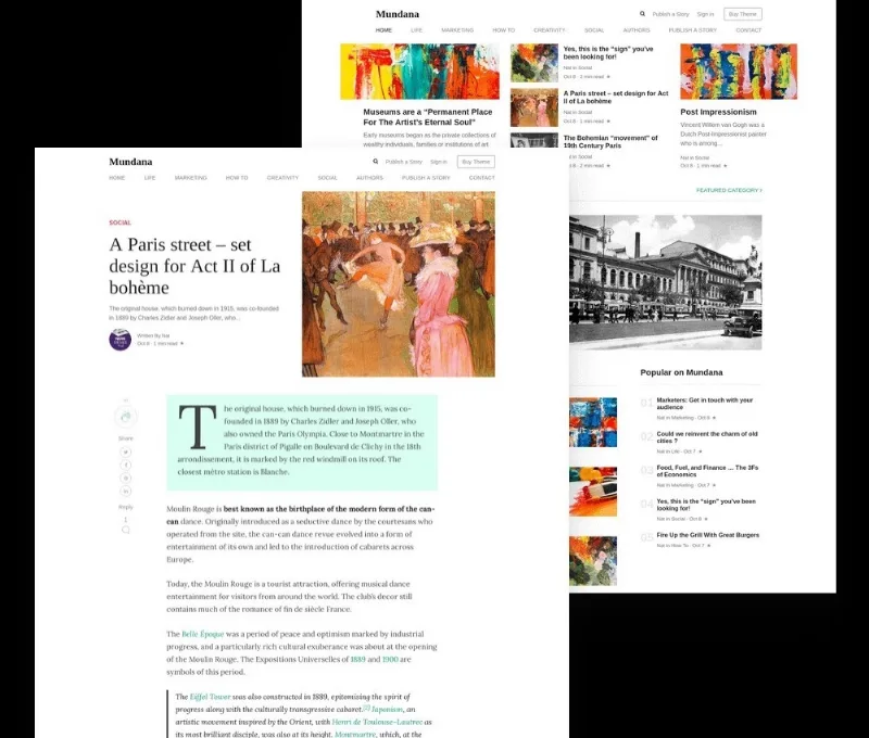 Mundana WordPress Theme By WowThemes