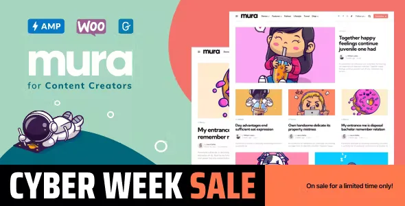 Mura WordPress Theme for Content Creators