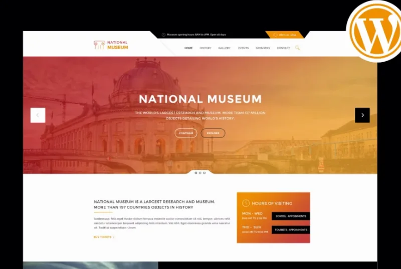 Museum – Responsive WordPress Theme
