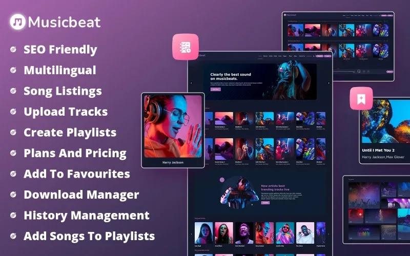 MusicBeat – Web Music Streaming WordPress Theme