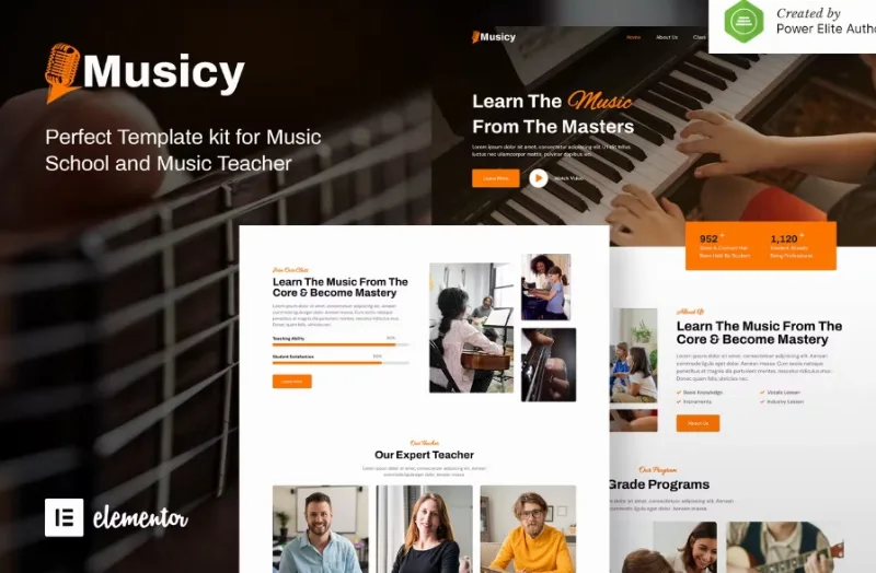 Musicy – Music School Elementor Template