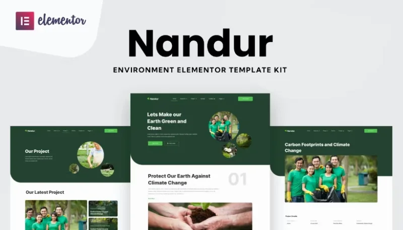Nandur – Enviromental Elementor Template