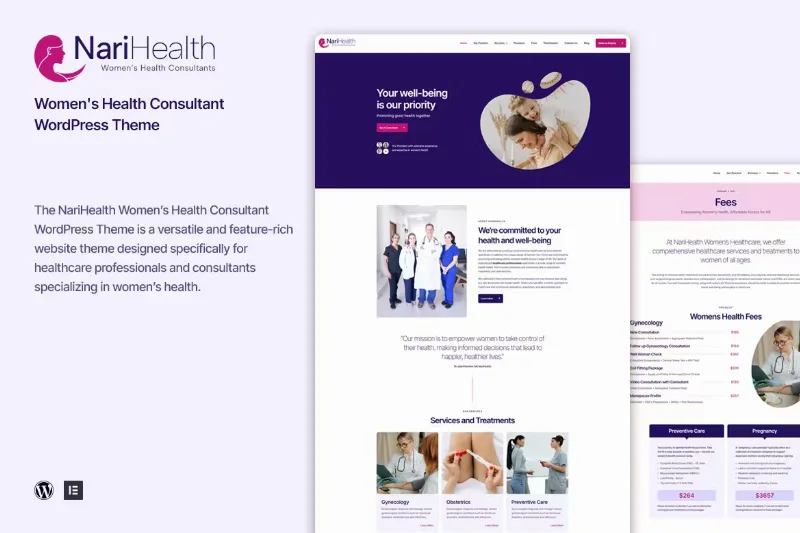 NariHealth – Women’s Health Consultant WordPress