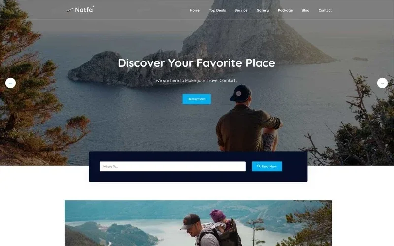Natfa – Tour and Travel Digital Agency WordPress Theme