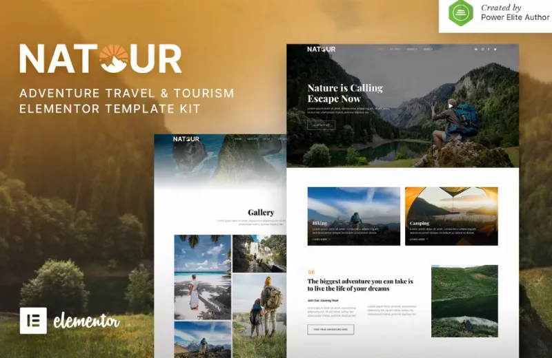 Natour – Adventure Travel & Tourism Elementor Template