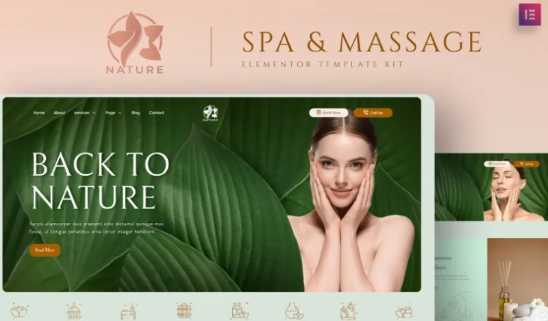 Nature – Spa & Massage Elementor Template