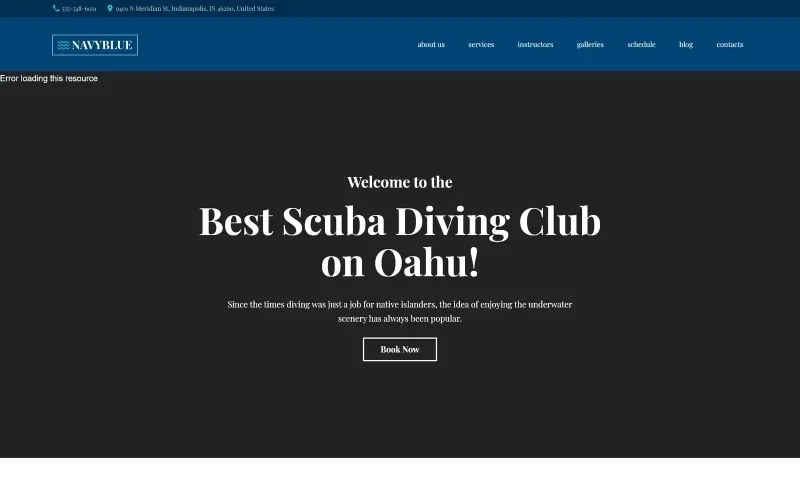 NavyBlue – Scuba Diving Club Responsive WordPress Theme