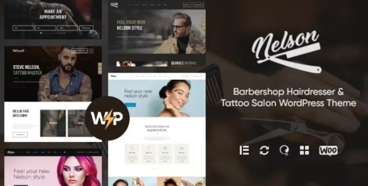 Nelson – Barbershop Hairdresser, Tattoo Salon Theme