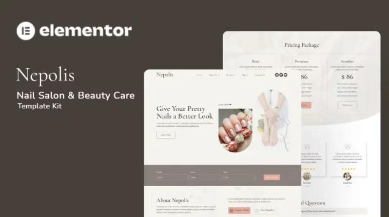 Nepolis – Nail Salon Beauty Care Elementor Template