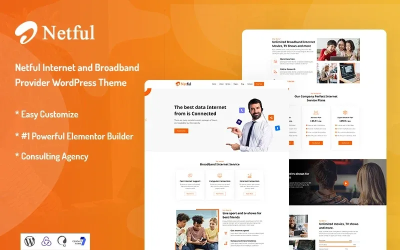 Netful – Internet and Broadband Provider WordPress Theme