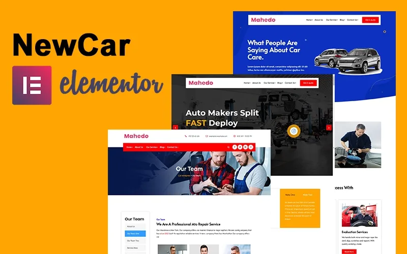Newcar – Car wash and mechanic Elementor WordPress Theme