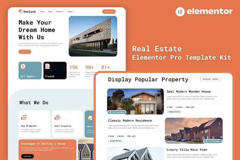 Newland – Real Estate Elementor Pro Template