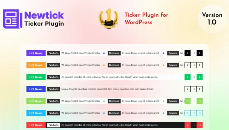 Newtick - News Ticker Plugin