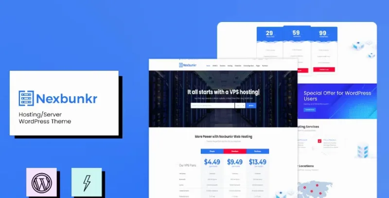 Nexbunker – Hosting/Server WordPress Theme + WHMCS