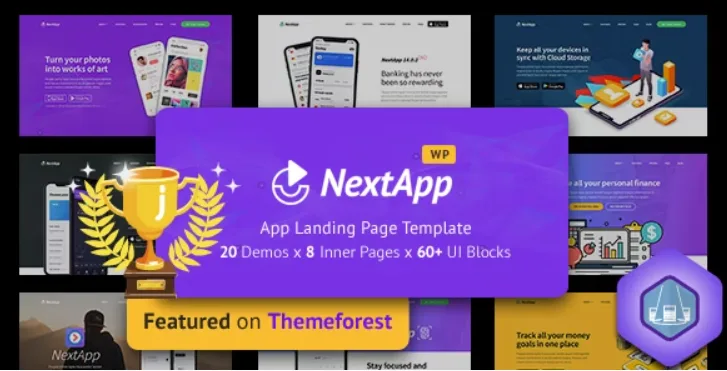 NextApp – App Landing WordPress Theme