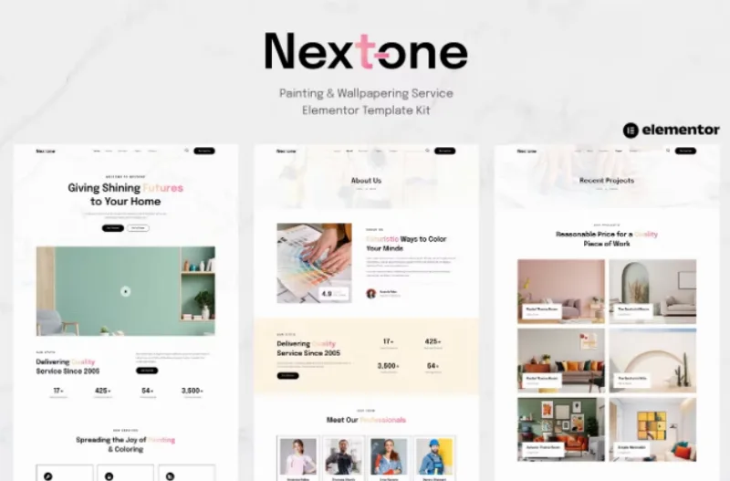 Nextone – Painting & Wallpapering Service Elementor Template