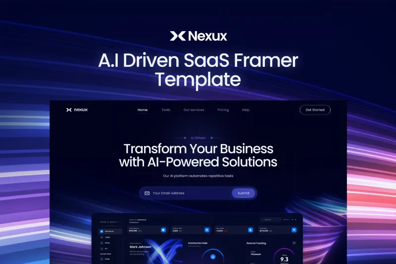 Nexux - AI Saas Landing Page WordPress Theme