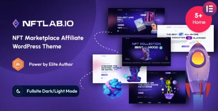 NFTLAB.IO – NFT Marketplace Affiliate Elementor WordPress Theme