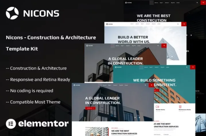 Nicons – Construction & Architecture Template
