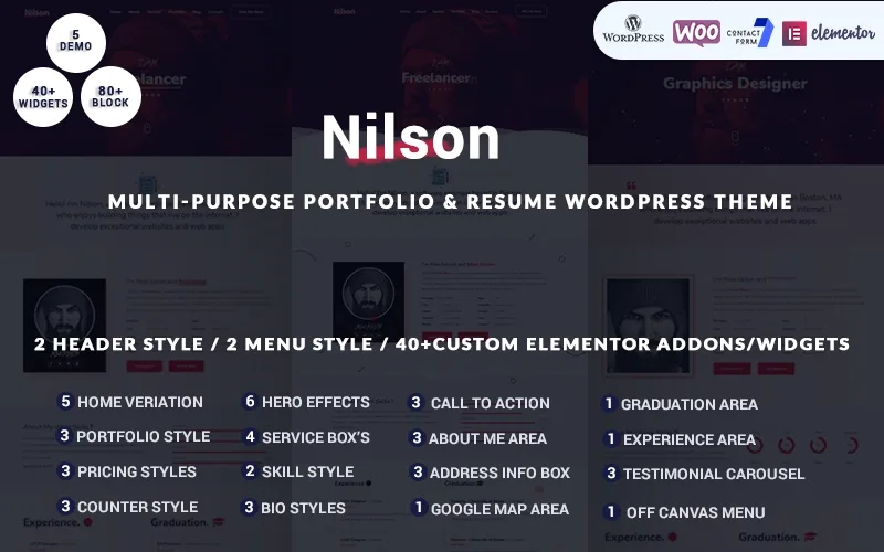 Nilson – Multipurpose Personal Portfolio Resume WordPress Theme