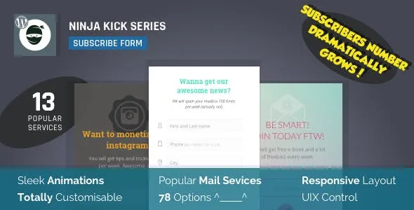 NinjaKickSubscription1.5.7–EmailListPlugin