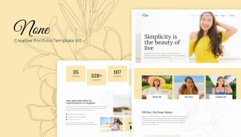 None – Stylish Fashion Elementor Template
