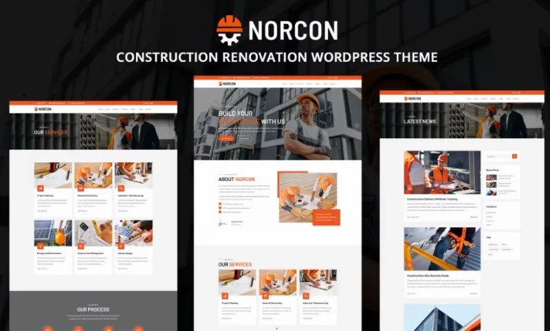 Norcon – Construction Renovation WordPress Theme