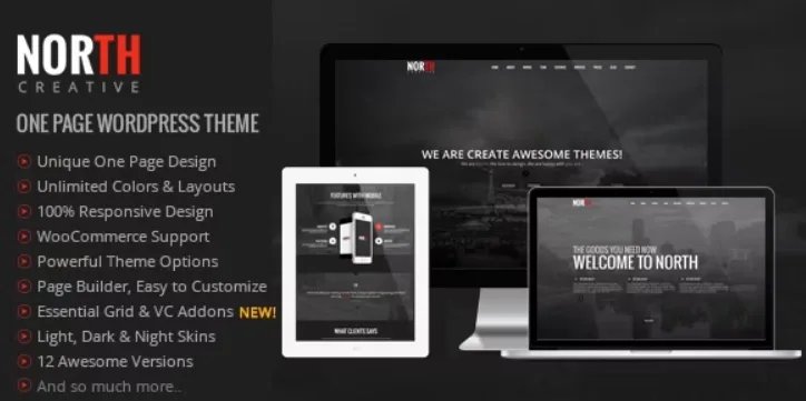 North – One Page Parallax WordPress Theme