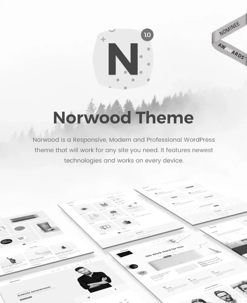 Norwood – Minimalist MultiPurpose Portfolio WordPress Theme