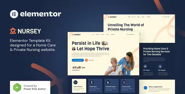 Nursey Home Care Elementor Template Kit