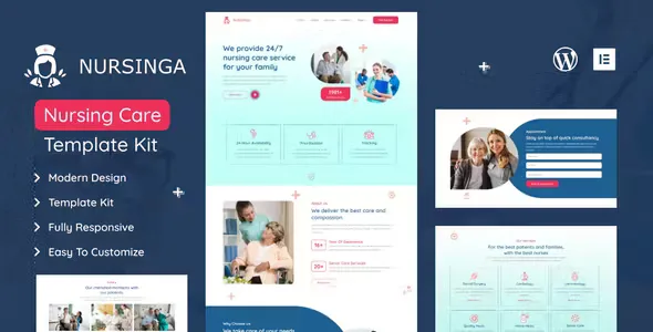Nursinga Nursing Home Care Elementor Template Kit