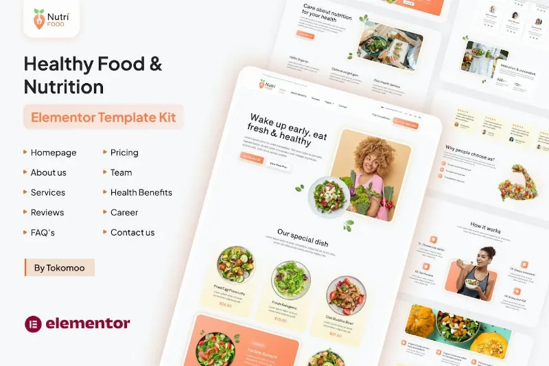 Nutri Food – Healthy Food & Nutrition Elementor Pro Template