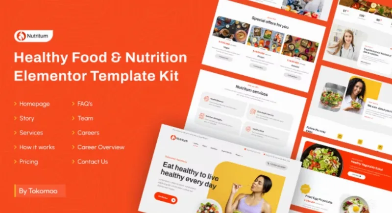 Nutritum | Healthy Food & Nutrition Elementor Template