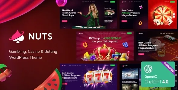 Nuts – Gambling, Casino & Betting WordPress Theme