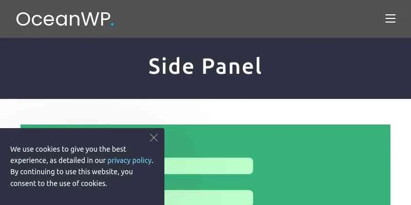 OceanWP Side Panel Addon