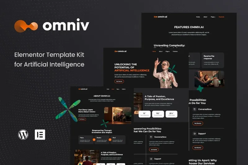 Omniv AI – Artificial Intelligence Elementor Template