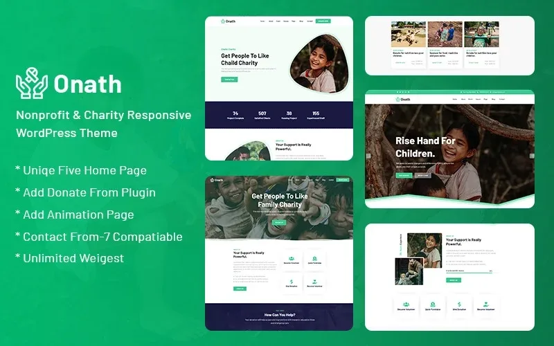 Onath – Nonprofit and Charity Responsive WordPress Theme