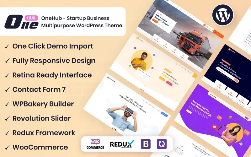 OneHub – Startup Business Multipurpose WordPress Theme