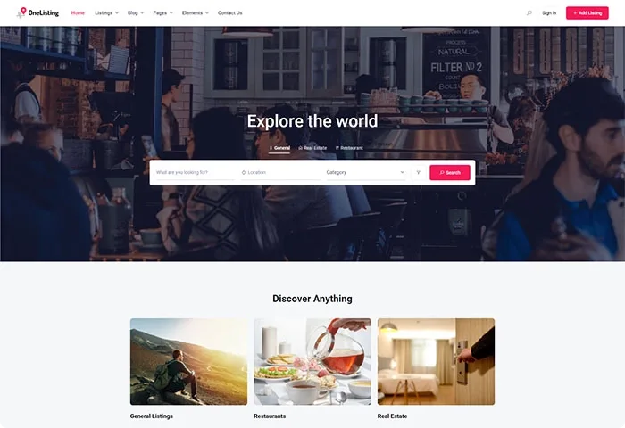 OneListing Pro – WordPress Theme for Business Directory (Premium)