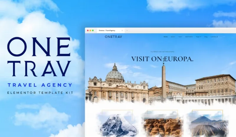 Onetrav – Travel Agency Elementor Template