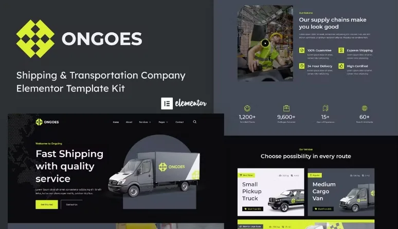 Ongoes – Shipping & Transport Company Elementor Template