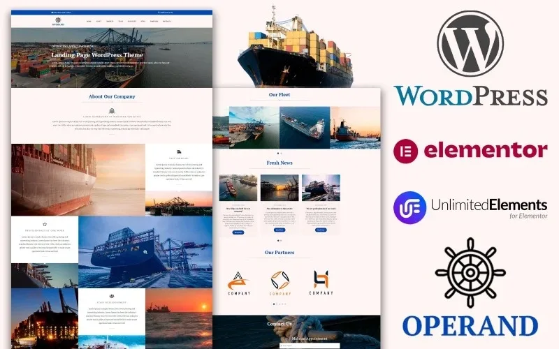 Operand – Operating and Chartering Landing Page WordPress Theme