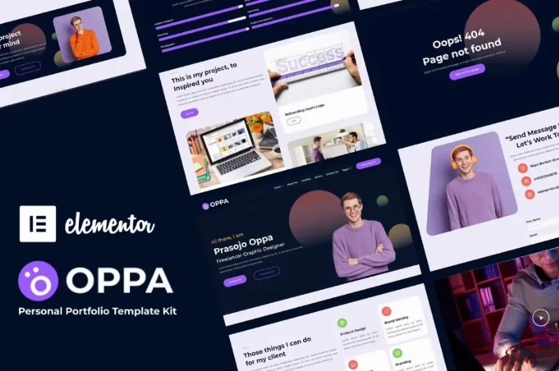 Oppa – Personal Portfolio Elementor Template