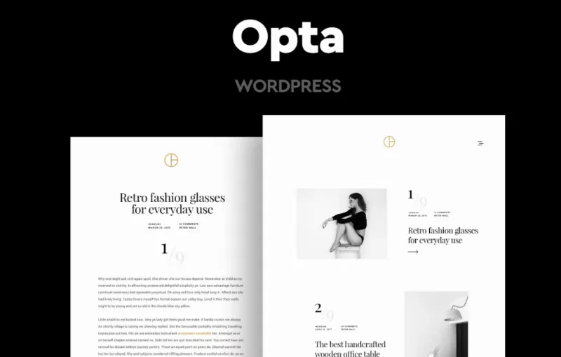 Opta – Minimal Portfolio and Photography Theme