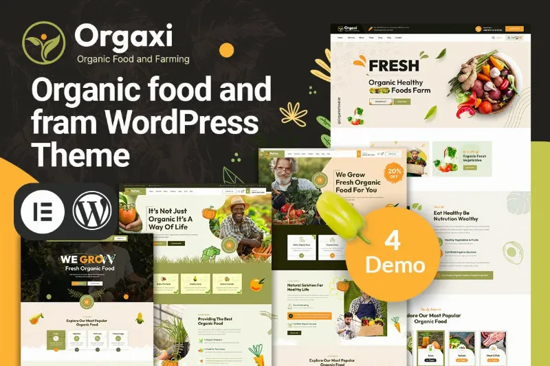 Orgaxi - Organic food and fram WordPress Theme