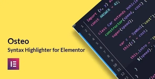 Osteo Syntax Highlighter for Elementor